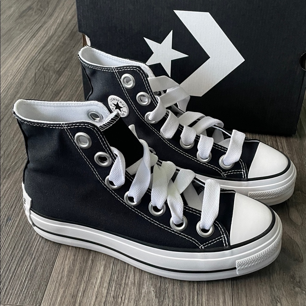 Converse - Women’s Chuck Taylor Lift Platform High-Top Sneakers - Picture 8 of 9